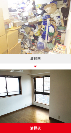 清掃前・清掃後